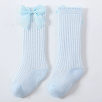 Chaussettes en coton élégantes pour filles, tricotées douces, avec grand nœud, logo personnalisé, respirantes, antidérapantes, séchage rapide, écologiques, vente en gros