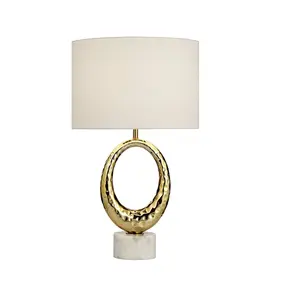 Lampe de table de qualité battre Anneau circulaire martelé moderne Dernier look table d'hôtel Décoration Lampe de nuit Lampe de table de restaurant - Product Image 1