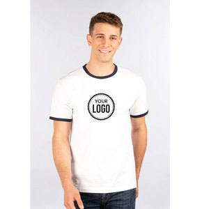 Camiseta Retro Ligera de Algodón 100% de Alta Calidad con Ribete en Contraste, Personalizable al por Mayor para Marcas y Eventos - Product Image 5
