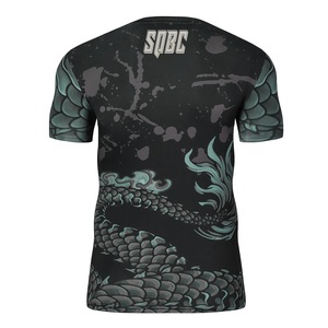 Custom OEM Bjj Rash Guard , Training MMA Bjj Rashguard, Camisas de compresión y ropa deportiva para hombres - Product Image 2