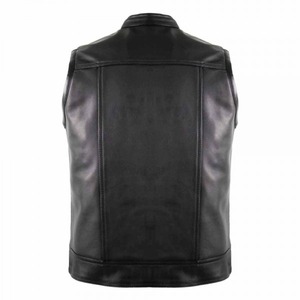 Chaleco de cuero negro clásico y elegante para hombre, chaleco de motocicleta con calefacción de alta calidad impermeable de invierno sin mangas de talla grande - Product Image 2