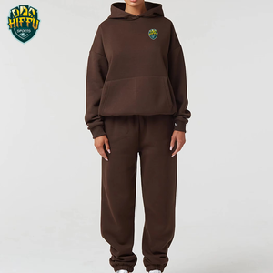 ชุดวอร์มมีฮู้ดลำลองผู้ชายแบบสั่งทำ ผ้าฝ้าย 100% ลายเรียบ สไตล์สตรีทแวร์สำหรับผู้ใหญ่ สำหรับฤดูหนาว - Product Image 1