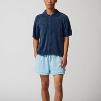 Polo vierge de créateur avec logo personnalisé pull-over à manches courtes en tricot avec fermeture éclair pour hommes pull-over cardigan tricoté en mohair floue pour hommes