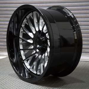 Rines Speedmega de Aleación Forjada, Diseño Profundo, Negro Brillante, Fresado, Monobloque, Multirradio, Doble Perforación, 8 Orificios, 8x180, para GMC 2500 Pickup 2024 - Product Image 1