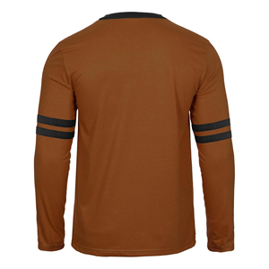 T-shirt à manches longues pour homme, col rond, en coton mélangé respirant, tee-shirt de sport décontracté, vêtements d'équipe - Product Image 4