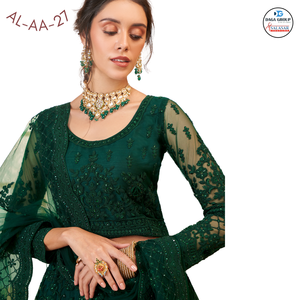 Impresionante hermosa blusa bordada con cordones Cutwork Dupatta Heavy Stonework para boda temporada fiesta Lehenga Choli poliéster - Product Image 5