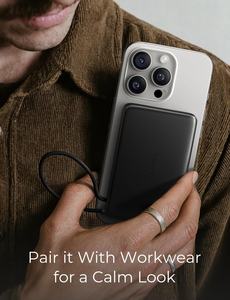 แบตสำรองแม่เหล็ก LISEN 10000mAh 4 in 1 ที่ชาร์จไร้สายแบบพกพา แบตเตอรี่สำรองสำหรับโทรศัพท์มือถือ รถยนต์ ใช้กลางแจ้ง เดินทาง ฉุกเฉิน - Product Image 3