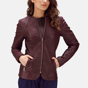 Chaqueta de Cuero para Mujer, Ropa de Moda de Temporada, Chaqueta de Cuero para Mujer, Prenda Exterior de Tacto Suave, Chaqueta de Cuero para Mujer - Product Image 1