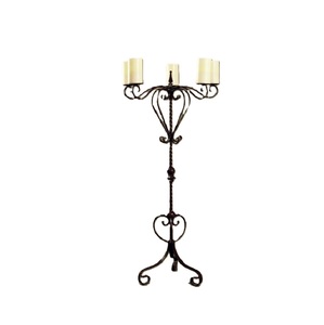 Farol de Hierro con Acabado Pátina, Estilo Simple y Lujoso para Jardín, Decoración del Hogar - Product Image 1