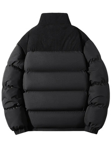 Chaqueta acolchada de invierno para hombre personalizada superventas, nueva chaqueta de cuero con decoración de piel, servicio OEM - Product Image 4