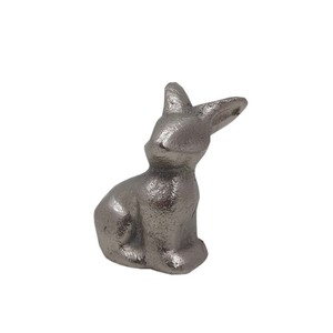 Esculturas de animales de aluminio Acabado en plata para el hogar Sala de estar Escultura decorativa de escritorio Hecho a mano Personalizado a granel - Product Image 1