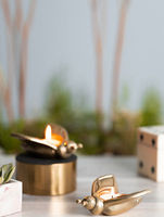 AK en laiton doré Mini bougeoir décoratif en laiton pour petites bougies parfumées décoration de la maison
