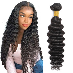 ชุดมัดผมลอนคลื่นลึกแบบอินเดีย,ชุดผมคนเรมี่ - Product Image 1