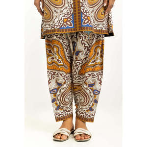 Ensemble coordonné en coton et viscose style bohème IPST-55245, haut en crêpe imprimé pour le printemps/été - Product Image 1