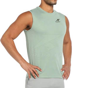 Ropa de moda informal, nuevas camisas sin mangas de moda para hombres, 100% de algodón de punto, transpirable, de secado rápido, gran oferta, elegante y genial - Product Image 2