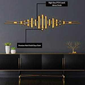 Arte de Pared Metálico con Forma de Hexágono Geométrico para Decoración Moderna del Hogar con Diseño Contemporáneo Audaz y Elegante Adorno para Sala de Estar - Product Image 4