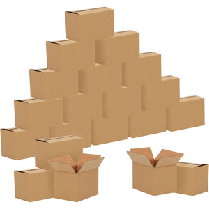 Cajas de embalaje de papel Kraft 6x4x4 pulgadas tamaño interno cajas de envío de cartón corrugado marrón duradero artículos pequeños - Product Image 1
