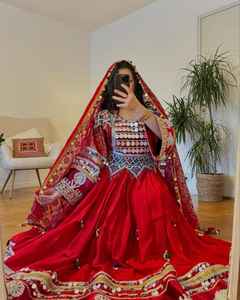 Vestido Kuchi afgano Vintage hecho a mano bordado tradicional Pashtun cultura vestido Casual para mujer ropa de Festival - Product Image 6