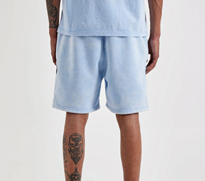 Custom Graphic Print Men Streetwear Light Blue <b>Baggy</b> <b>Jorts</b> Hip Hop Tribal Loose Fit Knee Length Soft Cotton Fleece Sweat Shorts - Product Image 3