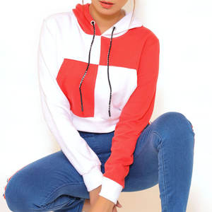 2025 Top vente meilleur prix femmes haut court sweats à capuche léger personnalisé femmes haut court sweats à capuche pour femmes - Product Image 3