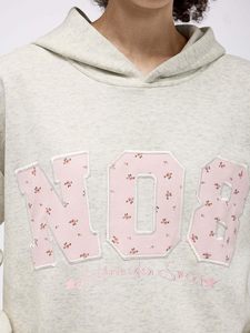 Sudaderas con capucha gráficas de gran tamaño para mujer Y2k flor bordado número estampado Sudadera con capucha pulóver Sudadera con capucha Unisex - Product Image 2
