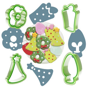 Noël Fondant Biscuit Cookie Cutter Modèle Pochoir Moule Outil Pour Royal Glaçage Cuisson Décoration - Product Image 3