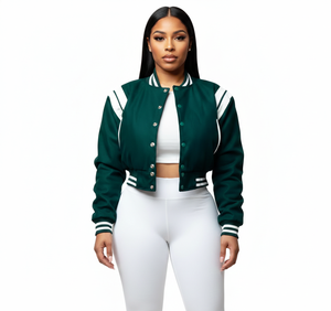 เสื้อแจ็คเก็ตบอมเบอร์ผู้หญิงแบบกระดุมเดียว ผ้าหนังแกะ ลายสก็อต ระบายอากาศได้ดี ผ้าฝ้ายเป็นมิตรกับสิ่งแวดล้อม กันลม ความยาวปกติ สำหรับฤดูหนาว สไตล์วาร์ซิตี้ - Product Image 1