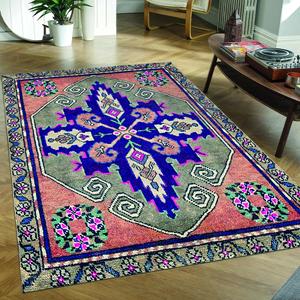 Tapis imprimé au design vintage - Rose, Marron, Persan, Turc, Petit, Épais, Chambre, Motif, 3D, Tapis en chenille - Product Image 2