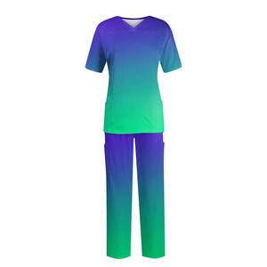 Combinaisons médicales unisexes personnalisées de haute qualité gommages pour hôpitaux d'été évacuant la transpiration sublimés pour infirmières et médecins - Product Image 5