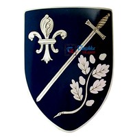Escudo de Caballero Medieval de Acero Inoxidable Electrochapado de Alta Calidad, Modelo Coleccionable, Hecho a Mano, Decoración Navideña para Pared del Hogar