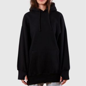 Sudadera con capucha negra personalizada directa al por mayor, forro polar de algodón con colores y bordado personalizados al mejor precio, gran oferta, Sudadera con capucha Unisex - Product Image 1