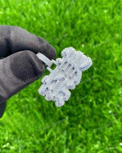 Colgante de Moissanita VVS Personalizado, Hecho a Mano, Plata de Ley 925, Chapado en Oro, Estilo Hip Hop, Joyería para Fiestas, Nuevo Diseño - Product Image 1