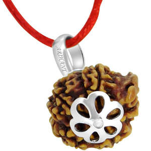 Colgante de Plata 925 con 5 Mukhi Ganesh Ji Nepali Rudraksha, 100% Original y Certificado, Colgantes y Amuletos Finos - Product Image 2