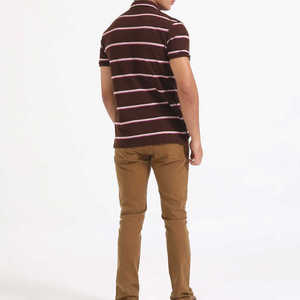 Polo d'affaires pour homme 100% coton Motif solide Tissu personnalisé imprimé pour l'été Style décontracté grande taille Fabriqué au Pakistan - Product Image 5