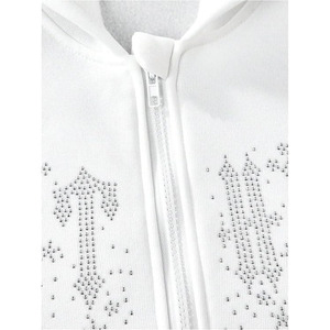 Sudadera con Capucha Blanca con Cierre para Mujer 2025/2026, Sudadera Informal de Invierno con Capucha, Logotipo Frontal, Secado Rápido, Transpirable, Personalizable - Product Image 3