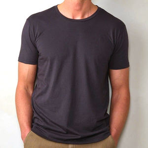 Camisetas de algodón de bambú para hombre, camiseta de verano para hombre, camiseta de jersey orgánico, camiseta de manga corta con cuello redondo, camiseta extragrande para hombre - Product Image 5