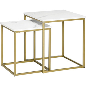 Marble Top & Frame Coffee Side <b>Table</b> Modern Design for Your Living Room or Lounge Space - Product Image 2