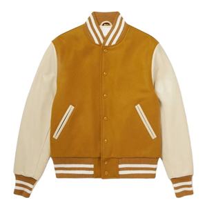 Veste de baseball vintage en laine pour homme, style streetwear, veste universitaire, style patchwork hip-hop, sur mesure OEM - Product Image 1