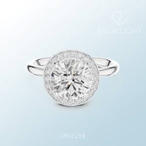 Handcrafted design perfect for wholesale buyers needing high quality rings Luxury round <b>cluster</b> ring make to order IGI certified - Product Image 3