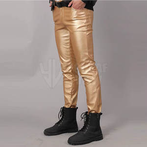 Pantalon en cuir véritable léger décontracté à taille haute pour homme, nouvelle conception tendance, vente chaude - Product Image 6