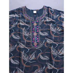 Chemise de nuit Alpine ODM en tissu doux tissé avec poche latérale, broderie au col et logo personnalisé, fermeture à cordon, MOQ 3 pièces - Product Image 6