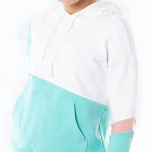 Jersey personalizado de alta calidad, Sudadera con capucha sólida para mujer, Jersey de algodón polar con bloque de Color, sudaderas con capucha para mujer - Product Image 3