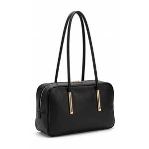 Borsa a Spalla Strutturata in Vera Pelle Dollaro con Catena e Chiusura a Cerniera, Made in Italy - Product Image 6