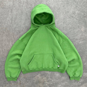 Custom 450GSM Boxy Heavyweight Drop Shoulder Heavy Weight Algodón de gran tamaño Fleece West Hoodie Custom Made Boxy Hoodie - Product Image 3
