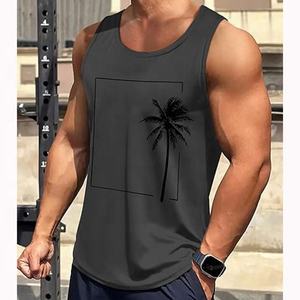 Hommes 100% Coton Débardeur Gym Shirt Casual Sports T-Shirt Bouton Badge pour Active Running Fitness Basketball Tennis Sports Events - Product Image 6