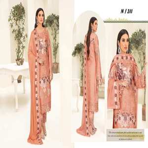 Venta en trajes paquistaníes de 3 piezas de marca pakistaní con elegante bordado de Ramsha Fashion Designers Vestido pakistaní para fiesta - Product Image 5