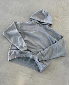 เสื้อฮู้ดดี้ผู้ชายทรงโอเวอร์ไซส์ ผ้าคอตตอน 100% ซันเฟดแบบวินเทจ ล้างสีแบบวินเทจ - Product Image 1