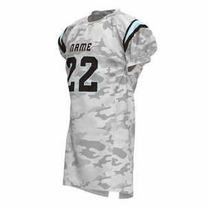Conjunto de camiseta de fútbol americano unisex para jóvenes y adultos, uniforme degradado sublimado personalizado con técnica impresa de manga corta - Product Image 4