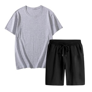 Hot Sale <b>Men's</b> Summer Sport Suit High Quality Knitted Breathable <b>T</b>-<b>Shirt</b> <b>and</b> Walking <b>Shorts</b> Casual Loose Tee <b>Shorts</b> <b>Set</b> - Product Image 4