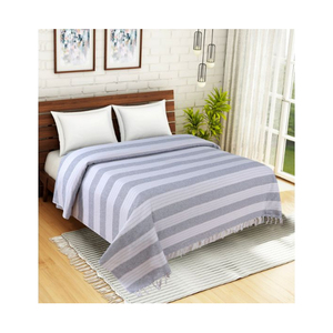 Parure de lit de luxe 100% coton King Size avec taies d'oreiller literie solide décor à la maison - Product Image 1
